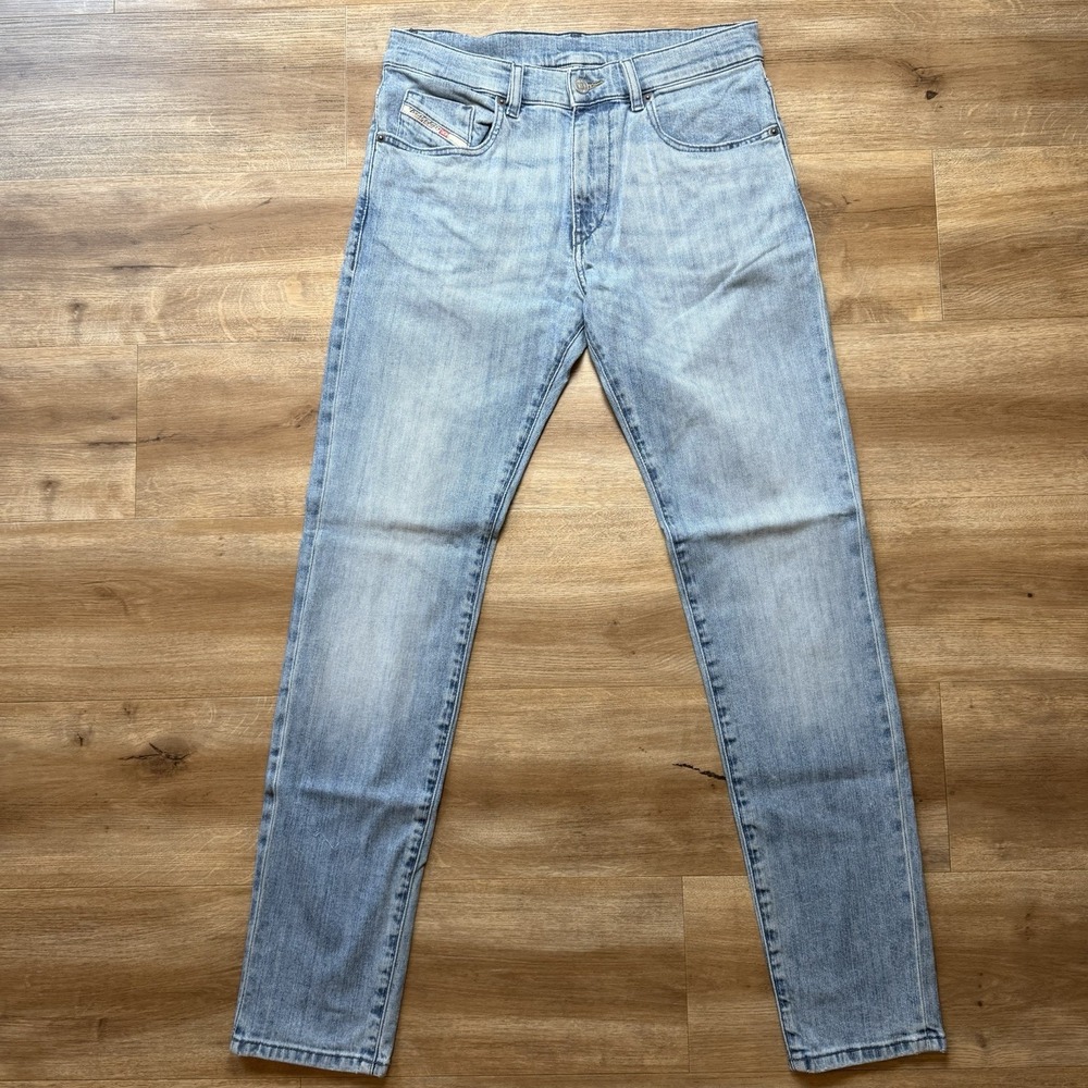 Diesel 2019 D-Strukt Jeans Men 30x32 Blue Slim Fit Stretch Light Wash Modern